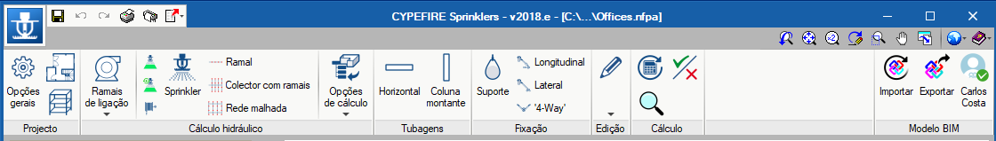 CYPEFIRE Sprinklers. Interface melhorada