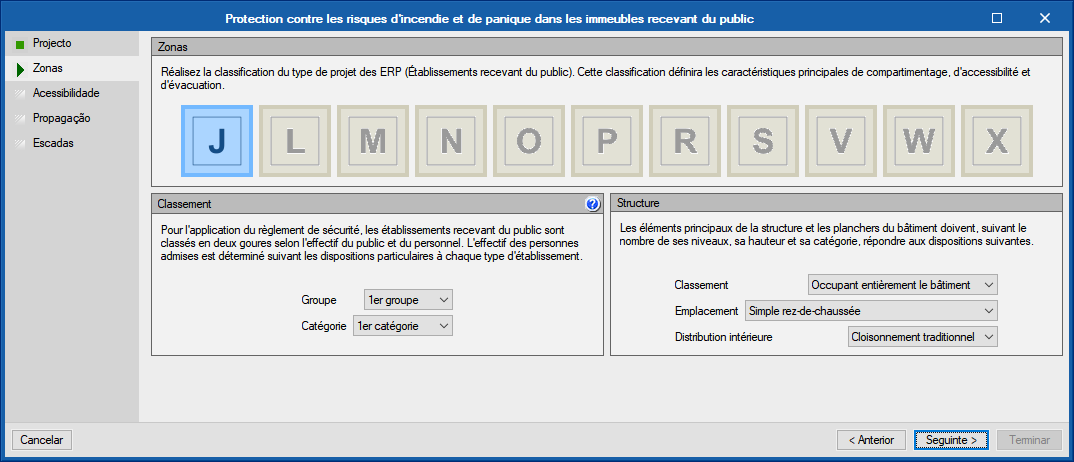 CYPEFIRE Design. Implementação da norma 'Établissements recevant du public, ERP' (França)
